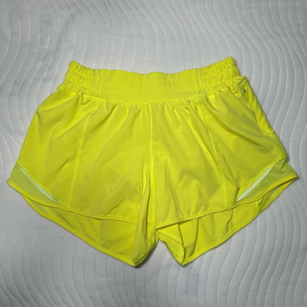 Women's Lululemon Yellow Hotty Hot Athletic Shorts